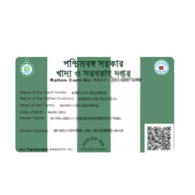 west bengal pvc ration card