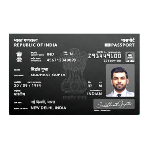 Passport PVC Card – clear wallet-size PVC print sample