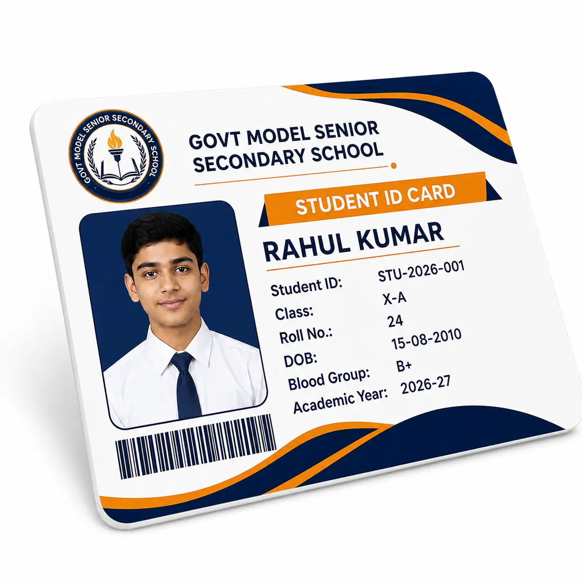 Student PVC ID card rounded edge and print quality