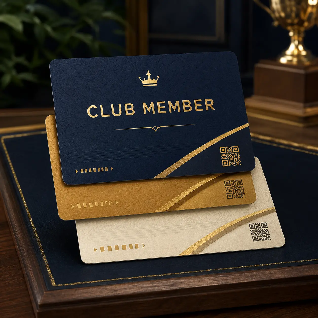 Premium custom PVC club membership card printing