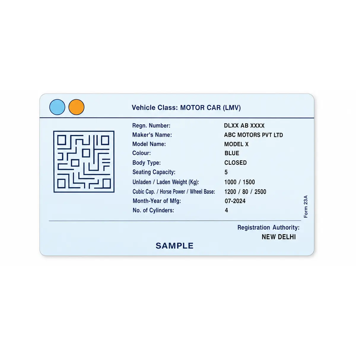 delhi rc pvc card print example 2