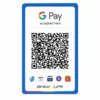 Straight portrait Google Pay QR PVC card based on the existing product design