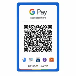 Straight portrait Google Pay QR PVC card based on the existing product design