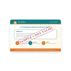JAN AADHAAR CARD sample reverse with independent printing notice