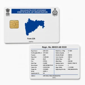 Maharashtra RC PVC card front and back print examples