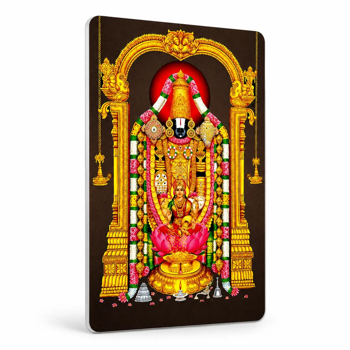 Rounded edge and PVC thickness of a Tirupati Balaji card