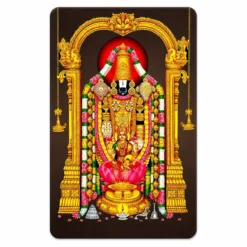 Straight portrait Tirupati Balaji devotional PVC card