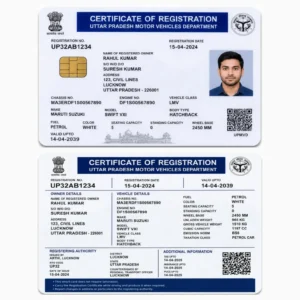 UP RC PVC card front and back design